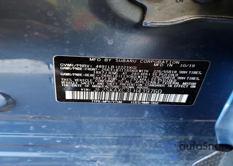 2020 Subaru Forester Touring z USA, uszkodzony, nr VIN JF2SKAXC3LH439760